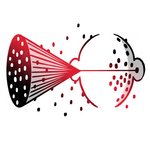 Illustration zum Hören mit Trichter vor Ohr