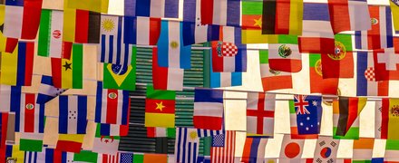 Flags of different nationalities