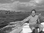 Picture of Bertil Tungodden on a boat