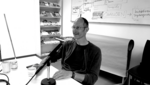 Foto von Tilman Santarius während der Podcast-Aufzeichnung