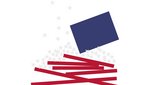 Illustration mit Einzelteilen der amerikanischen Flagge